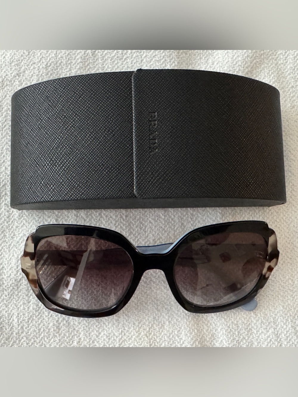 Prada Black and Tortoiseshell Gradient Lens Women's Sunglasses